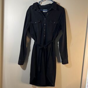 UNIVERSAL THREAD Women’s Dress Sz Medium Denim Shirt Dress Button Tie Waist